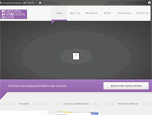 Tablet Screenshot of melbournehairremovalcentre.com